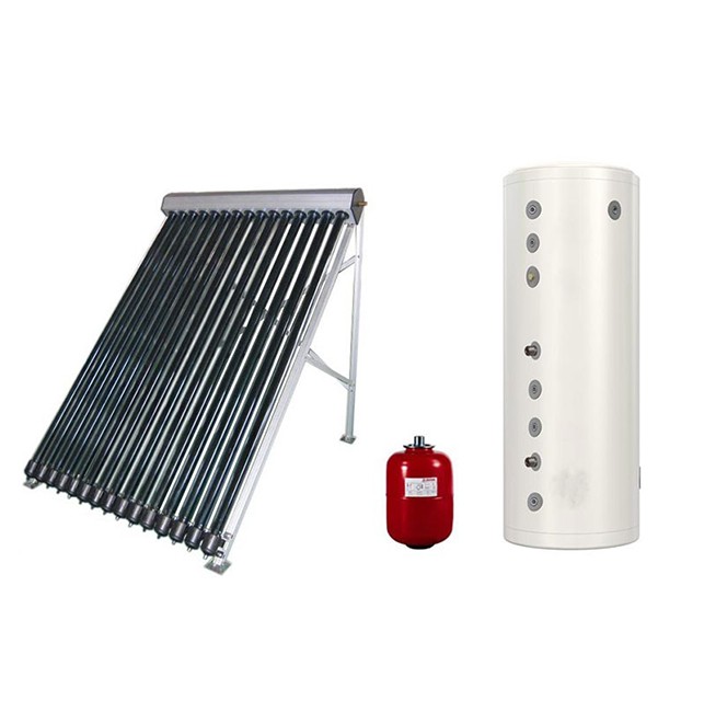 Split pressure solar system with heat pipe solar collector exchange water tank